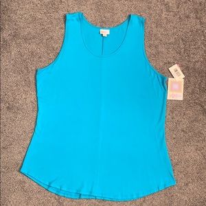 LuLaRoe blue stretchy tank top size 3XL NWT